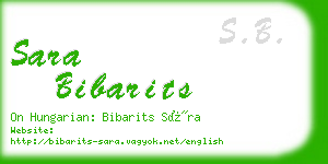 sara bibarits business card